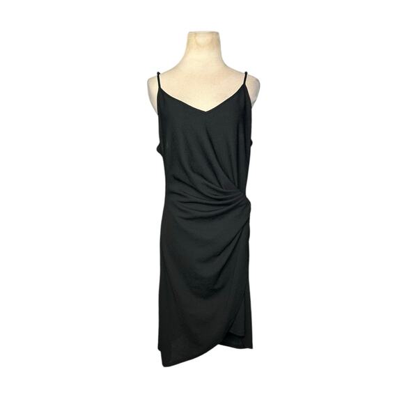H&M black side twist overlap strappy summer dress size large - Picture 16 of 16